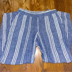 Blue and white beach pants